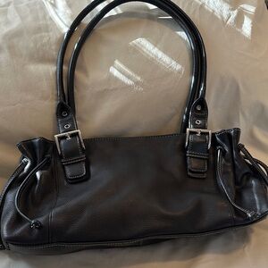 Worthington Black Leather Handbag
